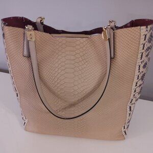Snakeskin Print Coach Bag